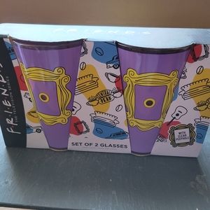 FRIENDS Set of 2 Glasses Framed Peephole NIB